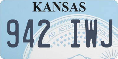 KS license plate 942IWJ