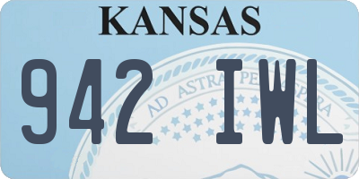 KS license plate 942IWL
