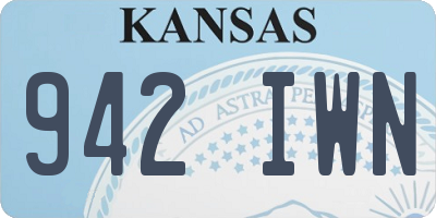 KS license plate 942IWN