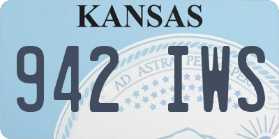 KS license plate 942IWS