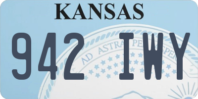 KS license plate 942IWY