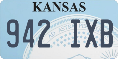 KS license plate 942IXB