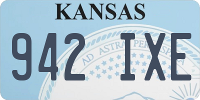 KS license plate 942IXE