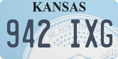 KS license plate 942IXG