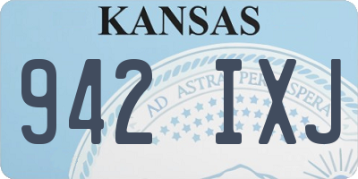KS license plate 942IXJ