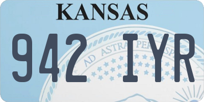 KS license plate 942IYR