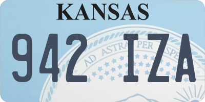 KS license plate 942IZA