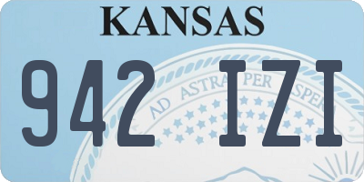 KS license plate 942IZI