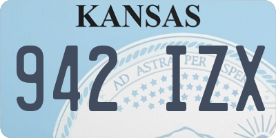 KS license plate 942IZX