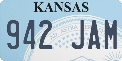 KS license plate 942JAM