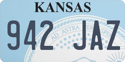 KS license plate 942JAZ