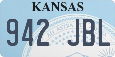 KS license plate 942JBL