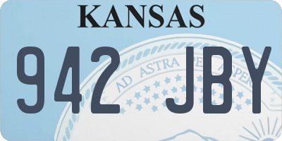 KS license plate 942JBY