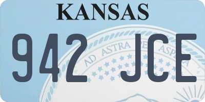 KS license plate 942JCE