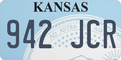 KS license plate 942JCR