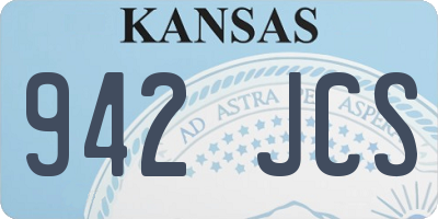 KS license plate 942JCS