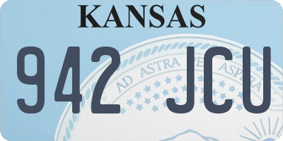 KS license plate 942JCU