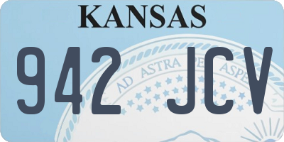 KS license plate 942JCV