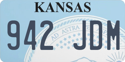 KS license plate 942JDM