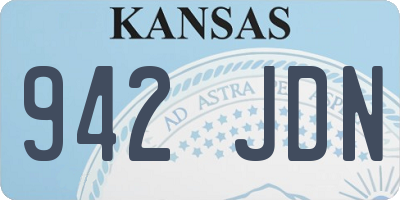 KS license plate 942JDN