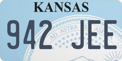 KS license plate 942JEE