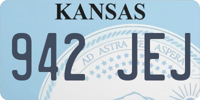 KS license plate 942JEJ