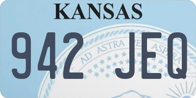 KS license plate 942JEQ