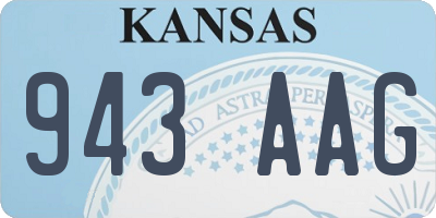 KS license plate 943AAG