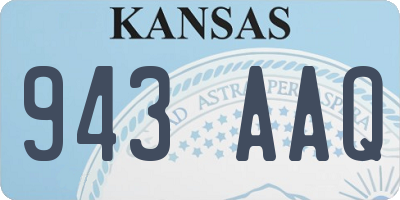 KS license plate 943AAQ