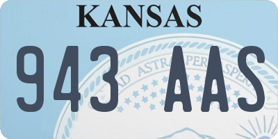 KS license plate 943AAS
