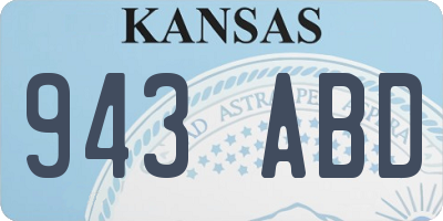 KS license plate 943ABD