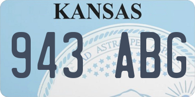 KS license plate 943ABG