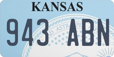 KS license plate 943ABN