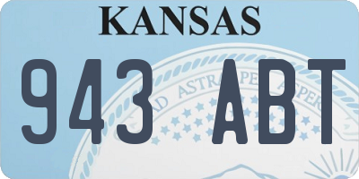 KS license plate 943ABT