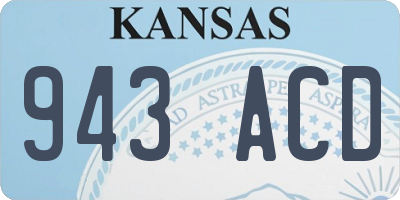 KS license plate 943ACD