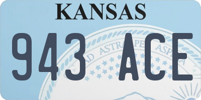 KS license plate 943ACE