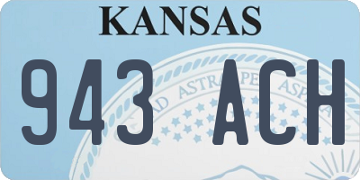 KS license plate 943ACH