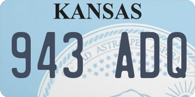 KS license plate 943ADQ