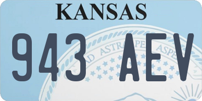 KS license plate 943AEV