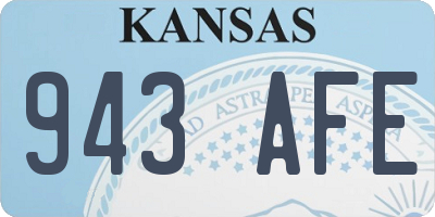 KS license plate 943AFE