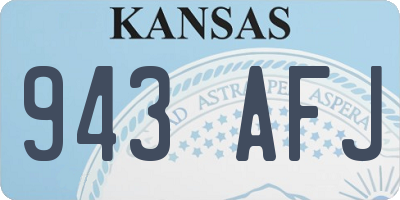 KS license plate 943AFJ