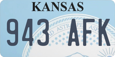 KS license plate 943AFK