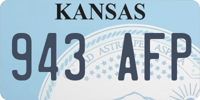 KS license plate 943AFP
