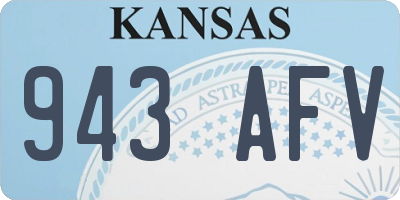KS license plate 943AFV