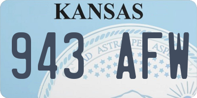 KS license plate 943AFW
