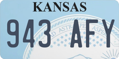 KS license plate 943AFY