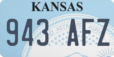 KS license plate 943AFZ