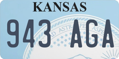 KS license plate 943AGA