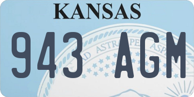 KS license plate 943AGM