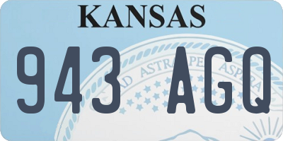 KS license plate 943AGQ